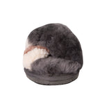 Women's Duo-Tone Emma Sheepskin Slipper Grey/Brown - Cloud Nine Sheepskin