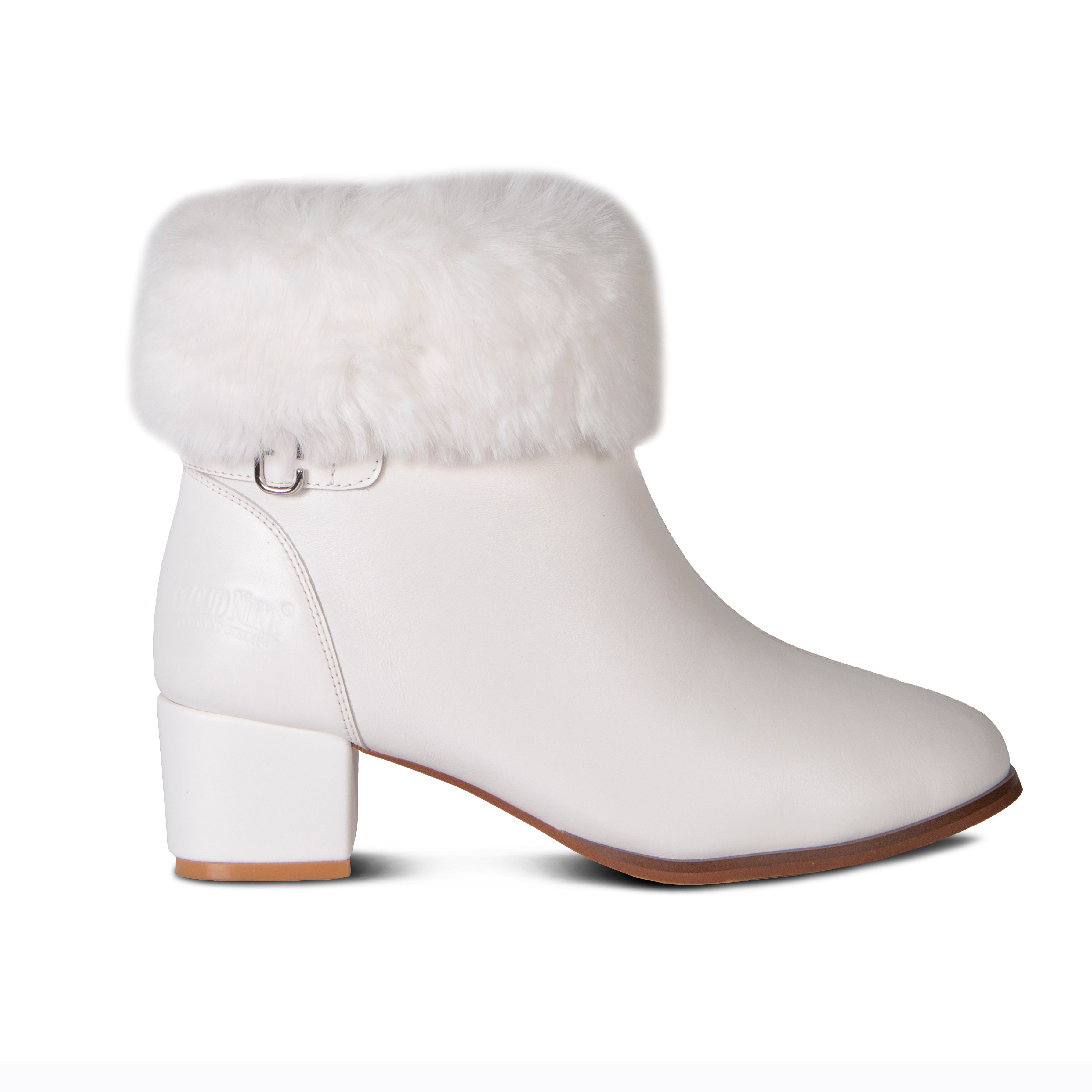 Cloud Nine Sheepskin Women's Stephanie Boots - White - 7 Cloud Nine Sheepskin Women's Stephanie Boots - White - 7