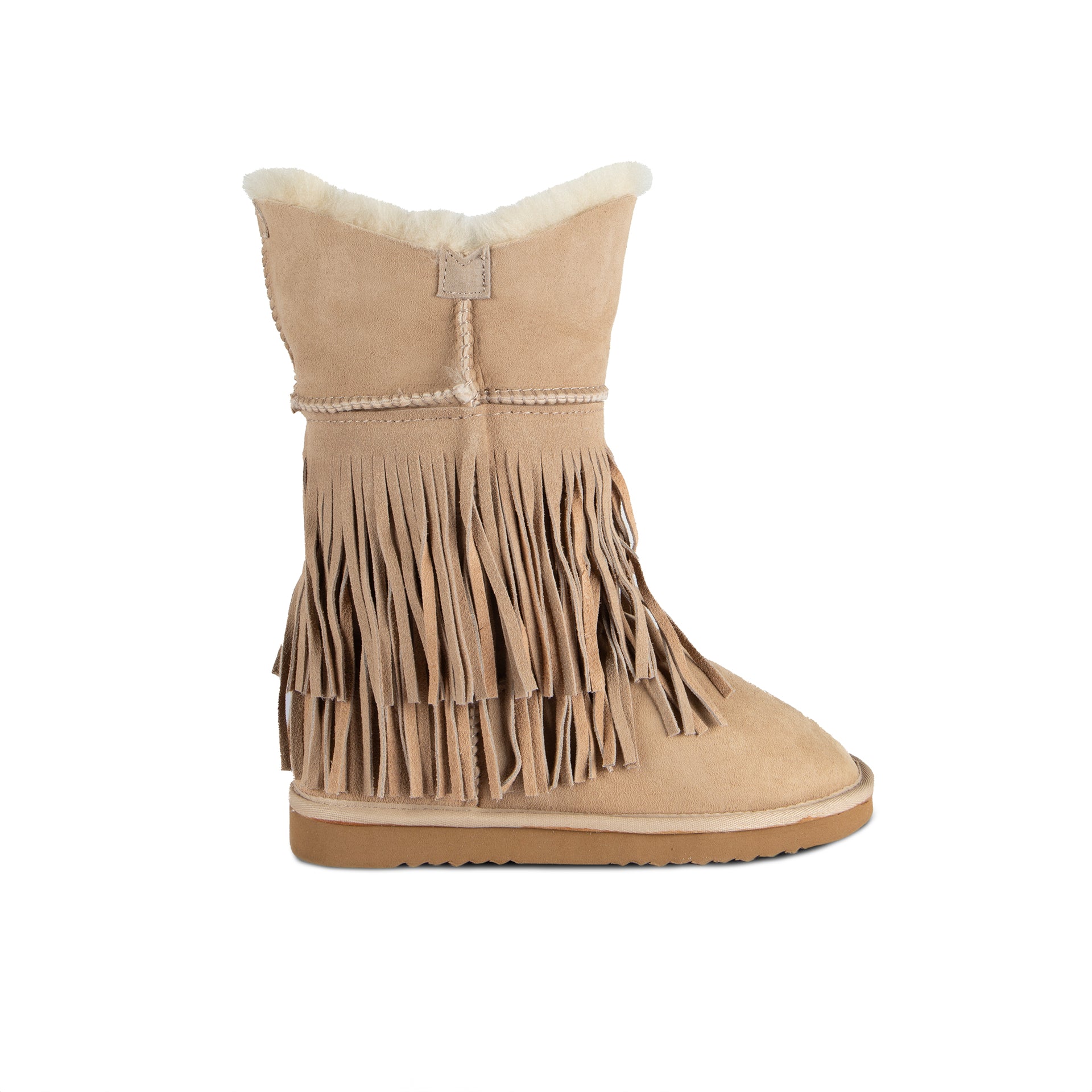 Moccasin Booties Koolaburra Fringe Wedge Boots Double Faced Fringe