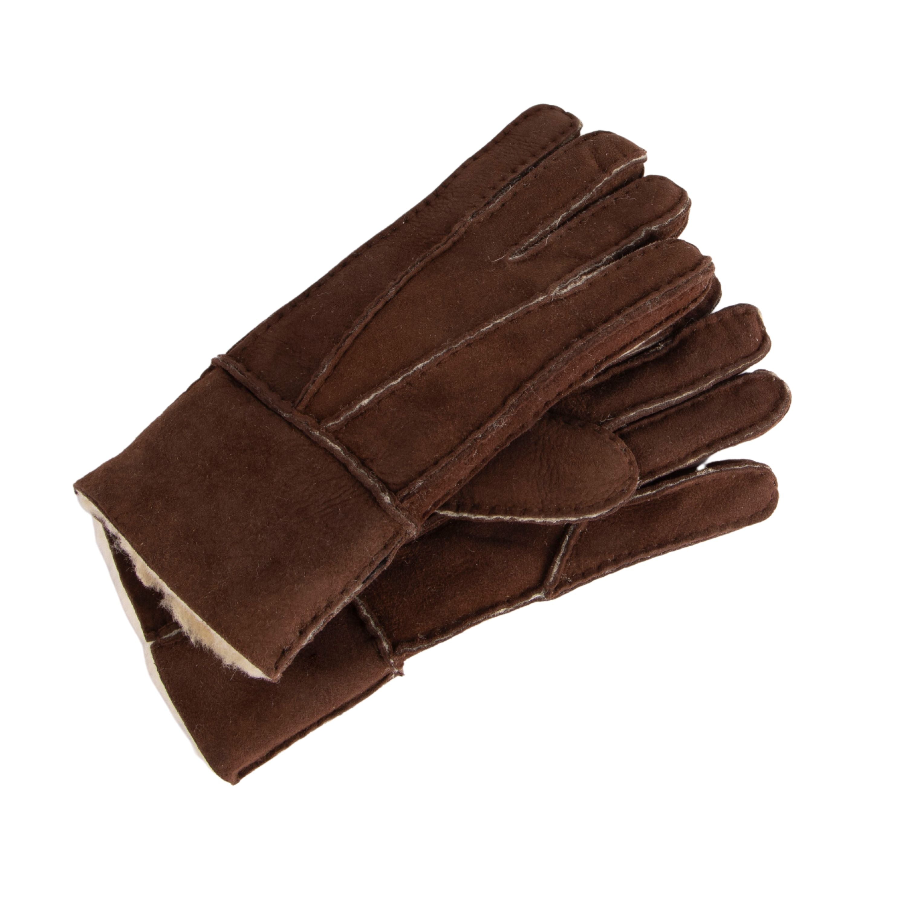 shearling handschuhe Shearling Sheepskin Gloves, Chocolate, XS
