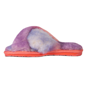 LADIES DUO-TONE EMMA SHEEPSKIN SLIPPER TIE/DYE