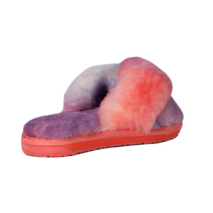 LADIES DUO-TONE EMMA SHEEPSKIN SLIPPER TIE/DYE