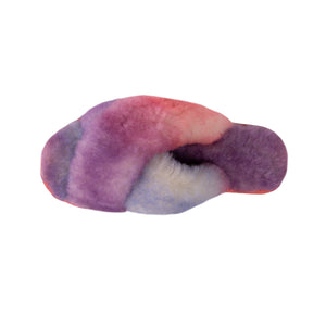 LADIES DUO-TONE EMMA SHEEPSKIN SLIPPER TIE/DYE