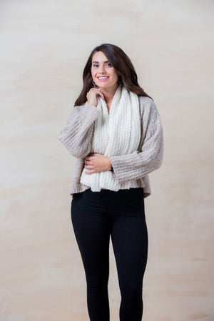 Double Boucle Cardigan - Cloud Nine Sheepskin