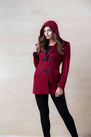 Red Hooded Coat - Cloud Nine Sheepskin