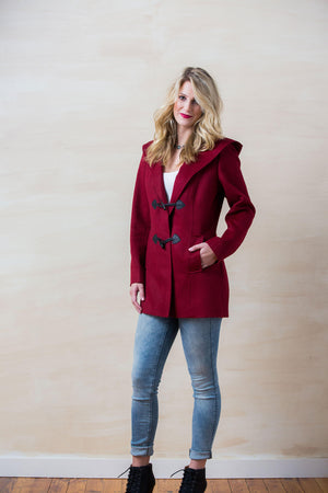 Red Hooded Coat - Cloud Nine Sheepskin