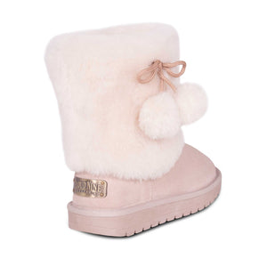 LADIES POM POM SHEEPSKIN BOOTS - Cloud Nine Sheepskin